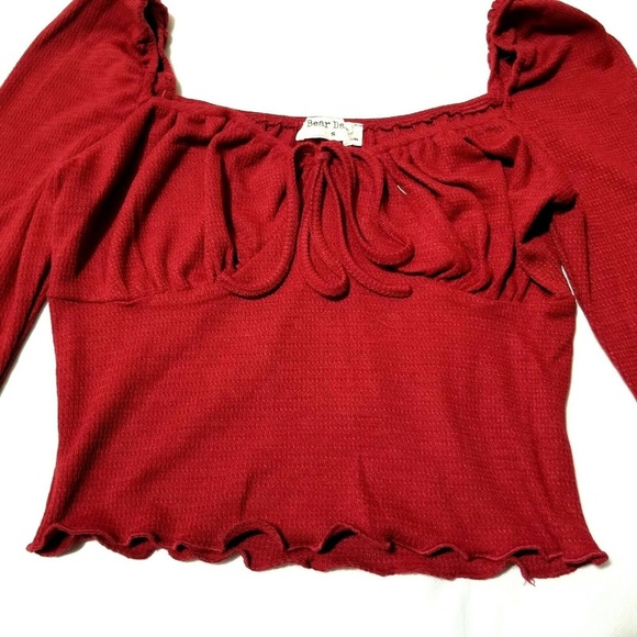 Women's  Cold Shoulder Cut Out Pullover Top - Picture 4 of 5